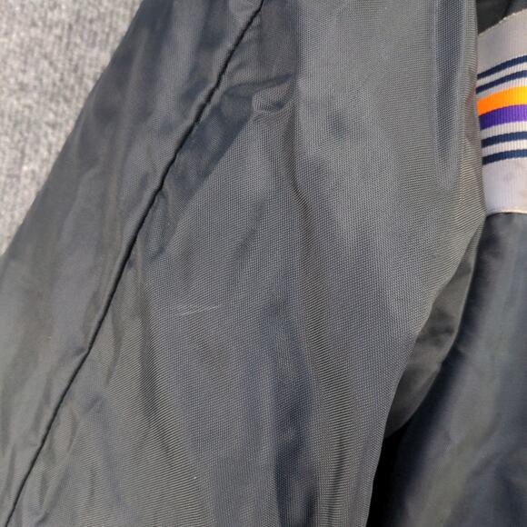 FedEx Stan Herman Men's Winter Coat Black XXL Actual 55x31.5 Vintage Striped - Picture 9 of 16